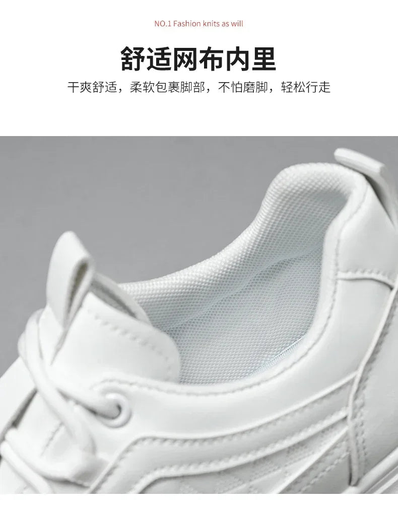 Outdoor Platform Men Casual Sneakers Fashion White Runing Shoes Breathable Mens Sport Shoes Light Walking Shoes Tennis Shoes - Fashion Palace Royal™
