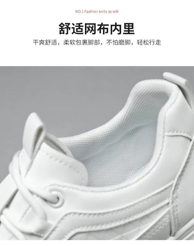 Outdoor Platform Men Casual Sneakers Fashion White Runing Shoes Breathable Mens Sport Shoes Light Walking Shoes Tennis Shoes - Fashion Palace Royal™