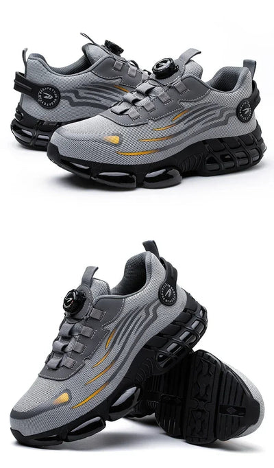 Rotating Button New Safety Shoes Men Anti - smash Anti - puncture Work Shoes Fashion Men Sport Shoes Security Protective Boots Men - Fashion Palace Royal™