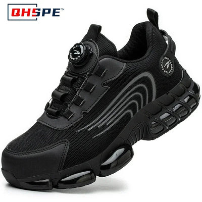 Rotating Button New Safety Shoes Men Anti - smash Anti - puncture Work Shoes Fashion Men Sport Shoes Security Protective Boots Men - Fashion Palace Royal™