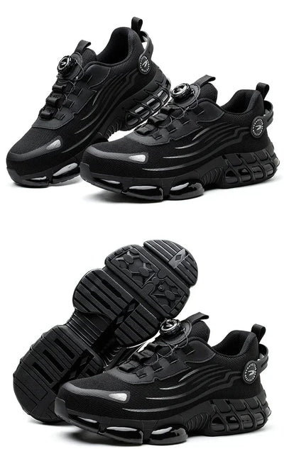 Rotating Button New Safety Shoes Men Anti - smash Anti - puncture Work Shoes Fashion Men Sport Shoes Security Protective Boots Men - Fashion Palace Royal™