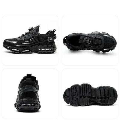 Rotating Button New Safety Shoes Men Anti - smash Anti - puncture Work Shoes Fashion Men Sport Shoes Security Protective Boots Men - Fashion Palace Royal™