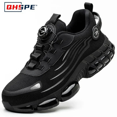 Rotating Button New Safety Shoes Men Anti - smash Anti - puncture Work Shoes Fashion Men Sport Shoes Security Protective Boots Men - Fashion Palace Royal™