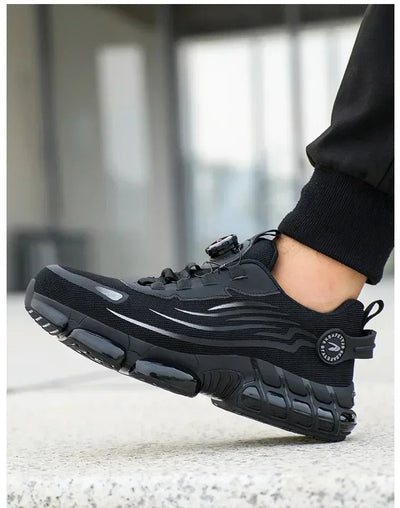 Rotating Button New Safety Shoes Men Anti - smash Anti - puncture Work Shoes Fashion Men Sport Shoes Security Protective Boots Men - Fashion Palace Royal™
