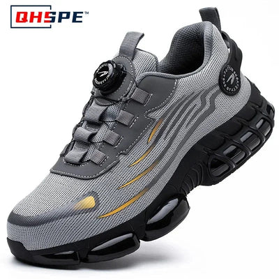 Rotating Button New Safety Shoes Men Anti - smash Anti - puncture Work Shoes Fashion Men Sport Shoes Security Protective Boots Men - Fashion Palace Royal™
