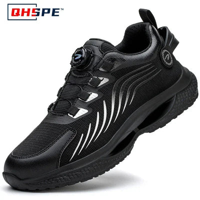 Rotating Button New Safety Shoes Men Anti - smash Anti - puncture Work Shoes Fashion Men Sport Shoes Security Protective Boots Men - Fashion Palace Royal™