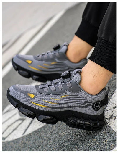 Rotating Button New Safety Shoes Men Anti - smash Anti - puncture Work Shoes Fashion Men Sport Shoes Security Protective Boots Men - Fashion Palace Royal™