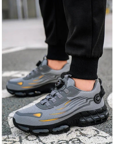 Rotating Button New Safety Shoes Men Anti - smash Anti - puncture Work Shoes Fashion Men Sport Shoes Security Protective Boots Men - Fashion Palace Royal™
