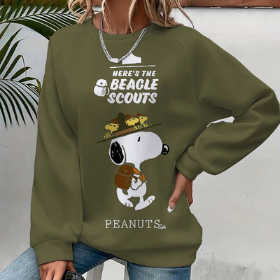 Snoopy Cartoon Anime Women's Hoodie Spring and Autumn Edition Women's Round Neck Hoodie 2024 New Casual Couple Sportswear Top - Fashion Palace Royal™