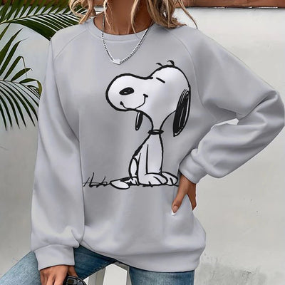 Snoopy Cartoon Anime Women's Hoodie Spring and Autumn Edition Women's Round Neck Hoodie 2024 New Casual Couple Sportswear Top - Fashion Palace Royal™