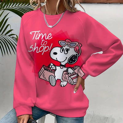 Snoopy Cartoon Anime Women's Hoodie Spring and Autumn Edition Women's Round Neck Hoodie 2024 New Casual Couple Sportswear Top - Fashion Palace Royal™