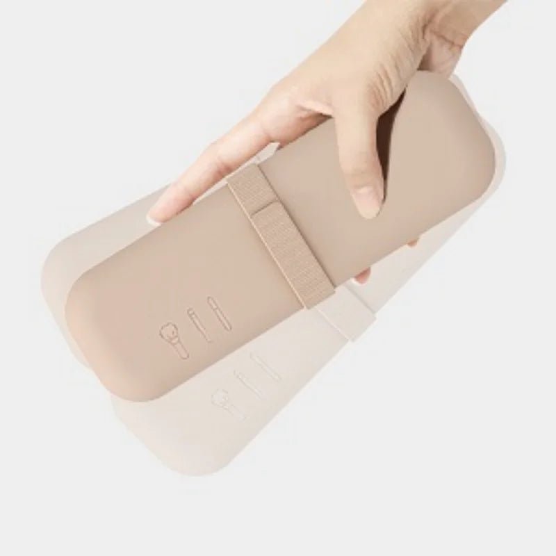 Travel Makeup Brush Holder, Silicone Cosmetic Brushes Bag, Makeup Sponge Case Portable Waterproof Makeup Tools for Women Girls - Fashion Palace Royal™