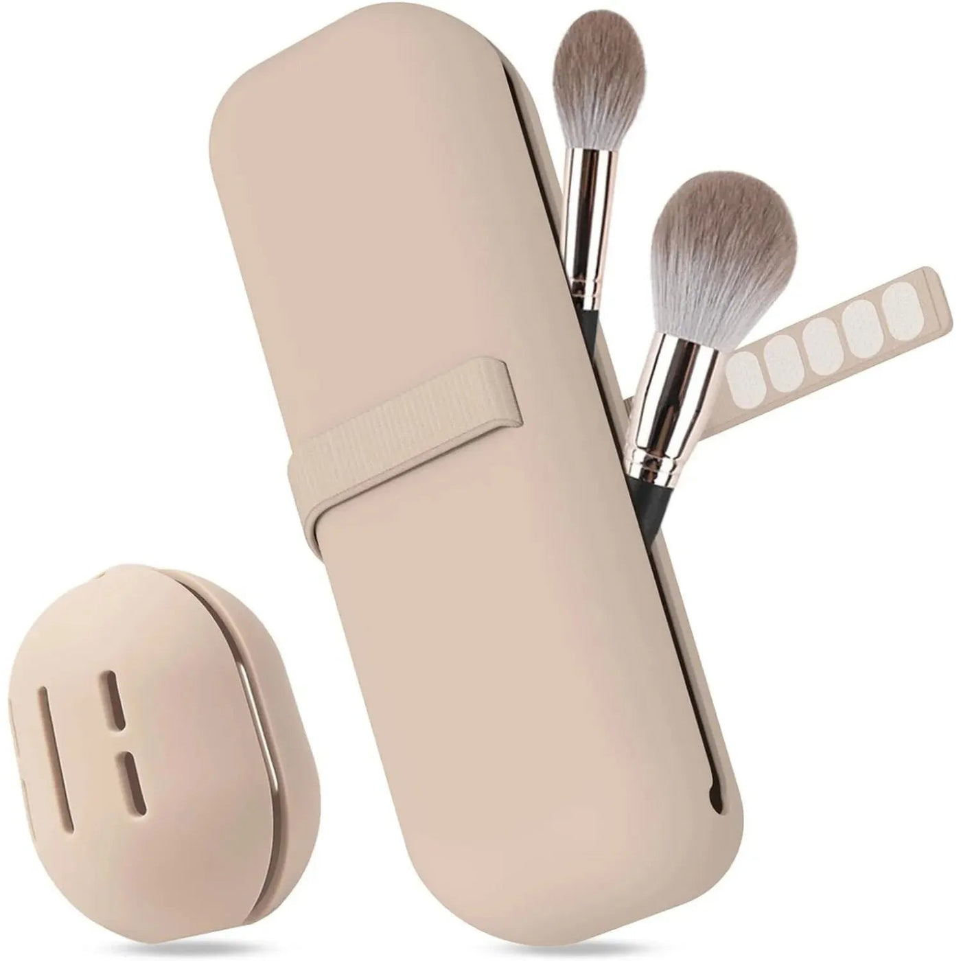 Travel Makeup Brush Holder, Silicone Cosmetic Brushes Bag, Makeup Sponge Case Portable Waterproof Makeup Tools for Women Girls - Fashion Palace Royal™