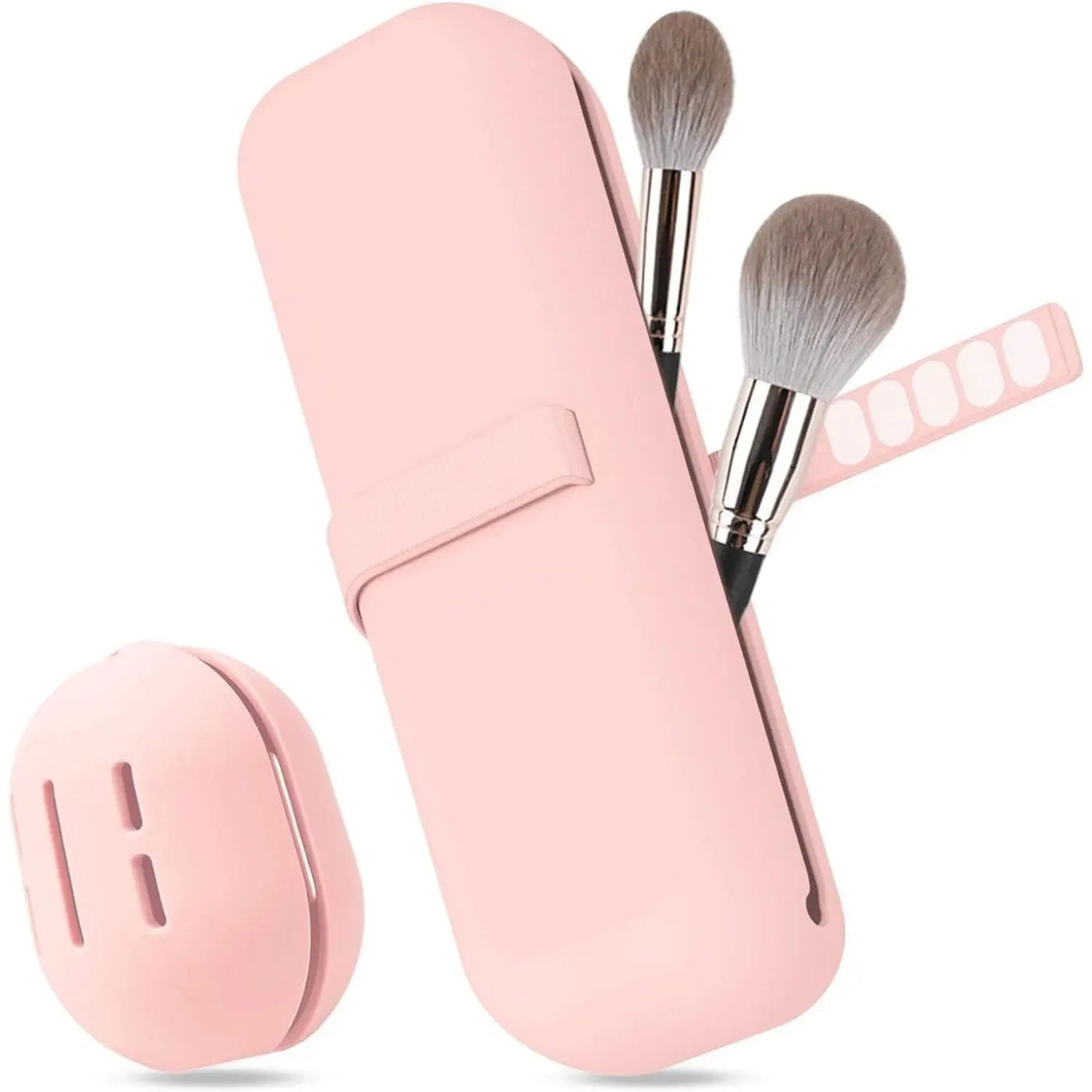 Travel Makeup Brush Holder, Silicone Cosmetic Brushes Bag, Makeup Sponge Case Portable Waterproof Makeup Tools for Women Girls - Fashion Palace Royal™